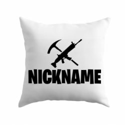 Подушка Nickname fortnite weapons - PrintSalon