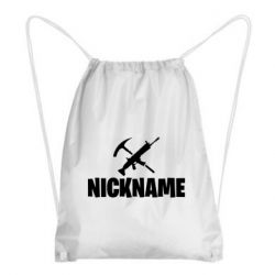 Рюкзак-мешок Nickname fortnite weapons - PrintSalon