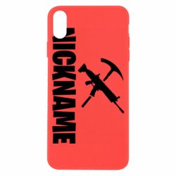 Чехол для iPhone X/Xs Nickname fortnite weapons - PrintSalon
