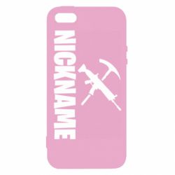 Чехол для iPhone5/5S/SE Nickname fortnite weapons - PrintSalon