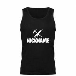 Мужская майка Nickname fortnite weapons - PrintSalon