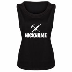 Женская майка Nickname fortnite weapons - PrintSalon