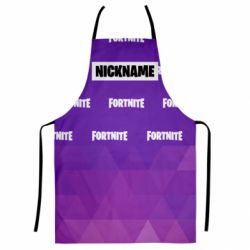 Фартук с 3D принтом Nickname Fortnite with logo - PrintSalon