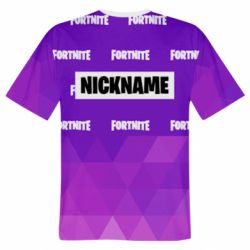 Мужская футболка 3D Nickname Fortnite with logo - PrintSalon