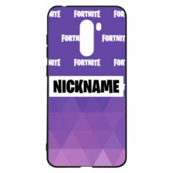 Чехол для Xiaomi Pocophone F1 Nickname Fortnite with logo - PrintSalon