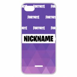 Чехол для Xiaomi Redmi 6A Nickname Fortnite with logo