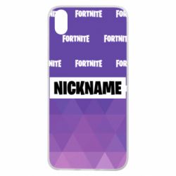Чехол для Xiaomi Redmi 7A Nickname Fortnite with logo