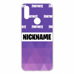 Чехол для Xiaomi Redmi 7 Nickname Fortnite with logo - PrintSalon