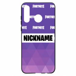 Чехол для Huawei P30 Lite Nickname Fortnite with logo - PrintSalon