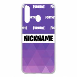 Чехол для Samsung A60 Nickname Fortnite with logo - PrintSalon