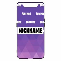 Чехол для Samsung A80 Nickname Fortnite with logo - PrintSalon