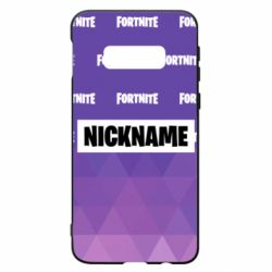 Чехол для Samsung S10e Nickname Fortnite with logo - PrintSalon