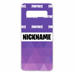 Чехол для Samsung S10 Nickname Fortnite with logo - PrintSalon