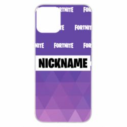 Чехол для iPhone 11 Nickname Fortnite with logo - PrintSalon