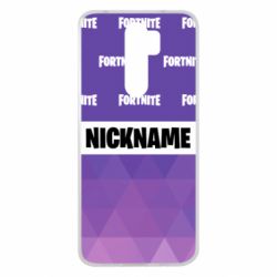 Чехол для Xiaomi Redmi Note 8 Pro Nickname Fortnite with logo - PrintSalon
