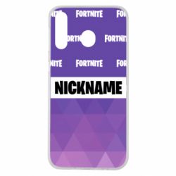 Чехол для Samsung M30 Nickname Fortnite with logo - PrintSalon