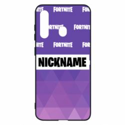 Чехол для Samsung M40 Nickname Fortnite with logo - PrintSalon