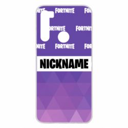 Чехол для Xiaomi Redmi Note 8 Nickname Fortnite with logo - PrintSalon