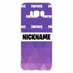 Чехол для Samsung S8 Nickname Fortnite with logo - PrintSalon