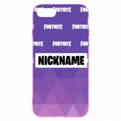 Чехол для iPhone SE 2020 Nickname Fortnite with logo - PrintSalon