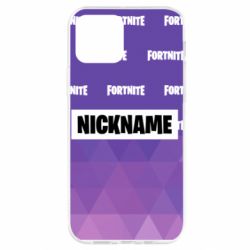Чехол для iPhone 12 Pro Nickname Fortnite with logo - PrintSalon