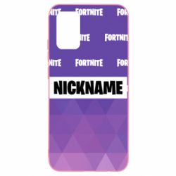 Чехол для Samsung A02s/M02s Nickname Fortnite with logo - PrintSalon