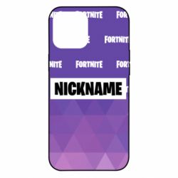 Чехол для iPhone 12 Pro Max Nickname Fortnite with logo - PrintSalon