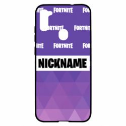 Чехол для Samsung A11/M11 Nickname Fortnite with logo - PrintSalon