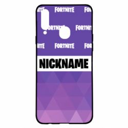 Чехол для Samsung A20s Nickname Fortnite with logo - PrintSalon