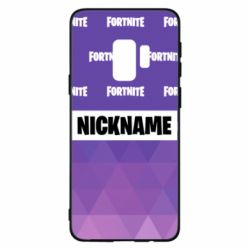 Чехол для Samsung S9 Nickname Fortnite with logo - PrintSalon