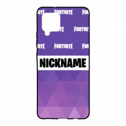 Чехол для Samsung A42 5G Nickname Fortnite with logo - PrintSalon