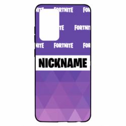 Чехол для Samsung A52 5G Nickname Fortnite with logo - PrintSalon