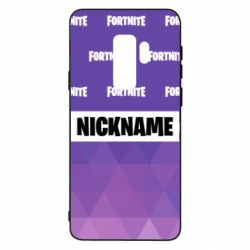 Чехол для Samsung S9+ Nickname Fortnite with logo - PrintSalon