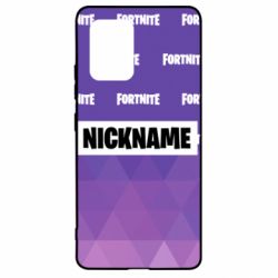 Чехол для Samsung S10 Lite Nickname Fortnite with logo - PrintSalon
