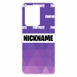 Чехол для Samsung S20 Ultra Nickname Fortnite with logo - PrintSalon