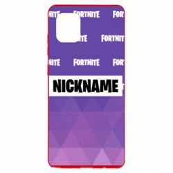 Чехол для Samsung Note 10 Lite Nickname Fortnite with logo - PrintSalon