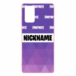 Чехол для Samsung Note 20 Nickname Fortnite with logo - PrintSalon