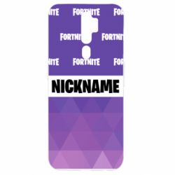 Чехол для Oppo A5/A9 2020 Nickname Fortnite with logo - PrintSalon