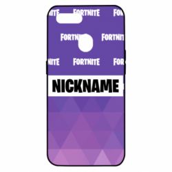 Чехол для Oppo A5s/A12 Nickname Fortnite with logo - PrintSalon