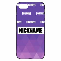 Чехол для iPhone 8 Nickname Fortnite with logo