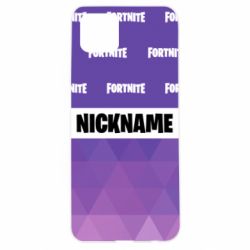 Чехол для Oppo A92s Nickname Fortnite with logo - PrintSalon