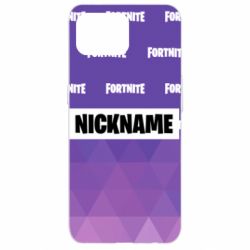 Чехол для Oppo Reno 4 Lite Nickname Fortnite with logo