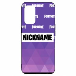 Чехол для Oppo Reno 5 4G Nickname Fortnite with logo - PrintSalon