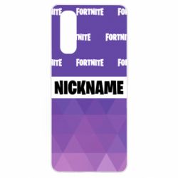 Чехол для Oppo Find X2 Nickname Fortnite with logo - PrintSalon