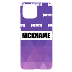Чехол для Xiaomi Mi11 Lite Nickname Fortnite with logo - PrintSalon