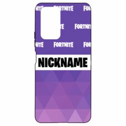 Чехол для Xiaomi Redmi Note 10 Pro Nickname Fortnite with logo - PrintSalon