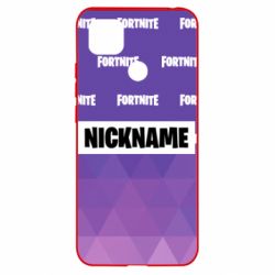 Чехол для Xiaomi Redmi 9c Nickname Fortnite with logo