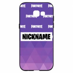 Чехол для Samsung A5 2017 Nickname Fortnite with logo - PrintSalon