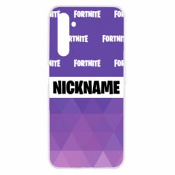 Чехол для Realme 6 Nickname Fortnite with logo - PrintSalon