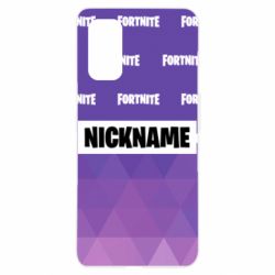 Чехол для Realme 7 Pro Nickname Fortnite with logo - PrintSalon